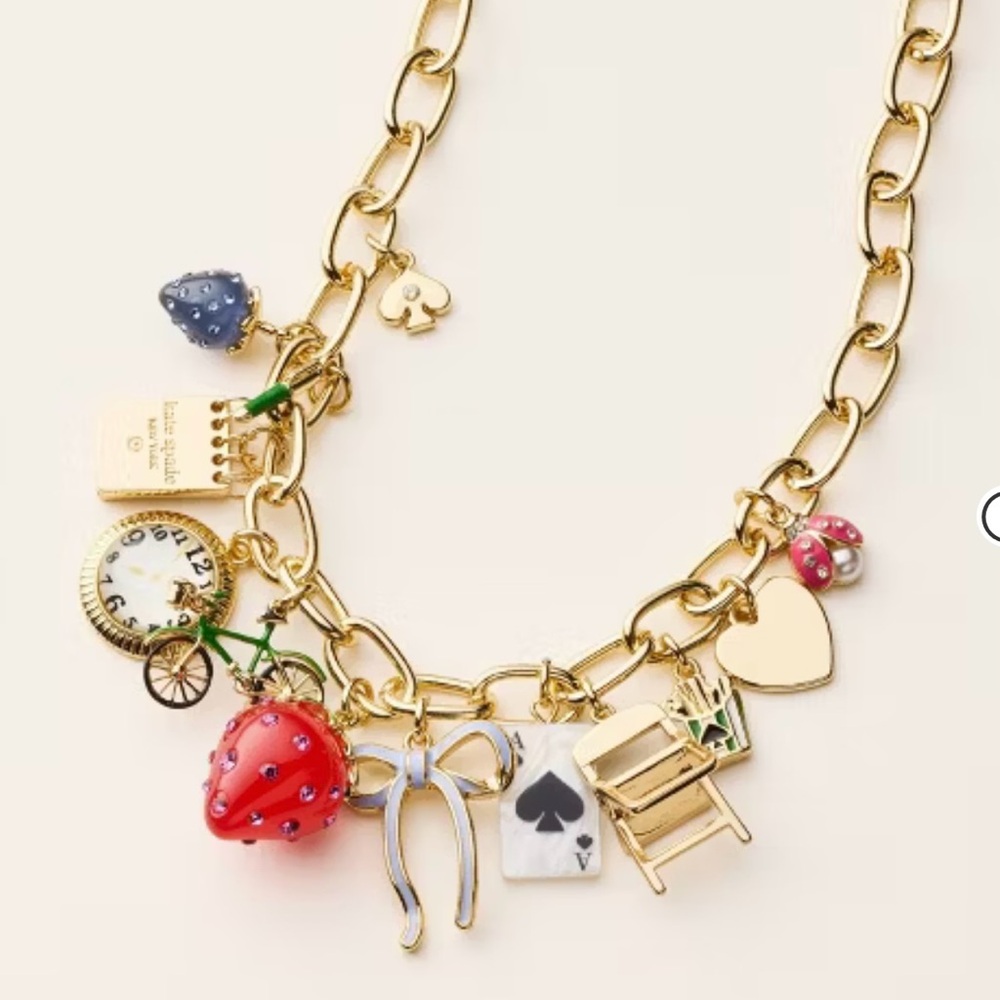 NWT Chunky Charm Statement Necklace - kate spade new york x Target Gold